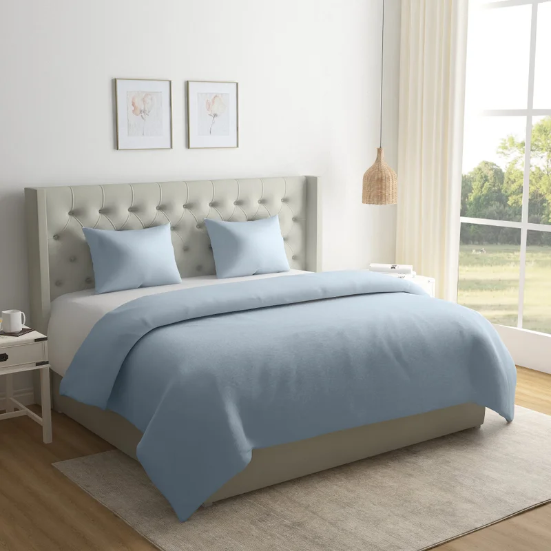 DWELL Royal Living Duvet Cover - 200 Thread Count - Grey, Size - Super King